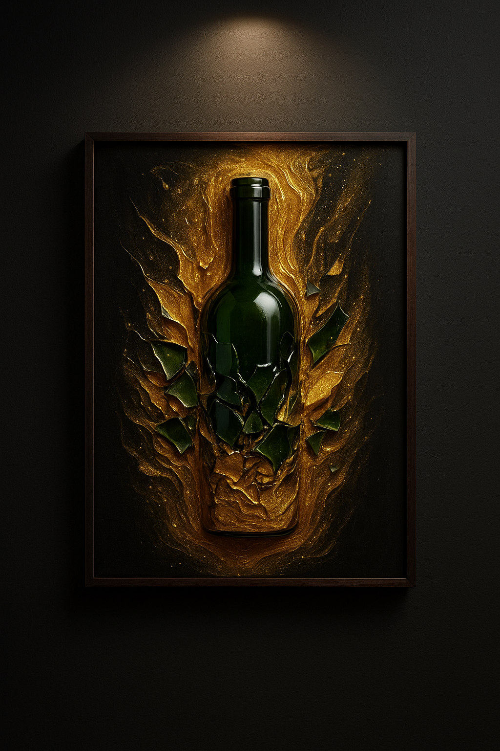 Arte mural en resina y madera / Resin wall art piece